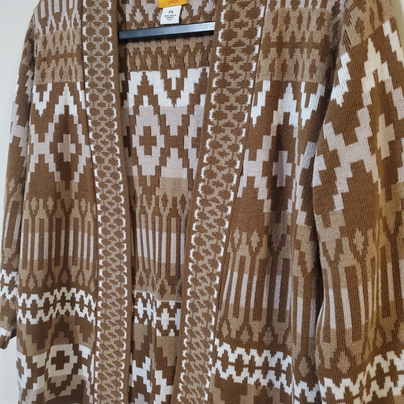 Ruby Rd. Brown and Cream Knit Cardigan - Picture 3 of 5